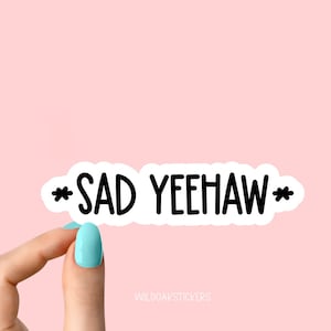 pegatinas tristes de yeehaw, pegatinas de Texas, pegatinas para portátiles, pegatinas de botellas de agua, pegatinas de vaso, calcomanías de vaso, pegatinas de todos ustedes
