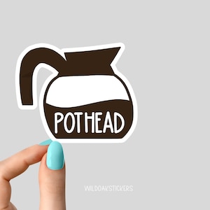 Sticker tête de cafetière, stickers rigolos, stickers pour ordinateur portable, stickers pour verres, stickers café, sticker bouteille d'eau, sticker bouteille d'eau