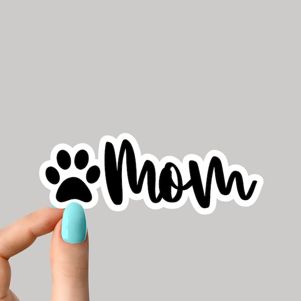dog paw mom sticker, dog stickers, mom stickers, dog paw Rescue dog Sticker Laptop Decals, inspirational for Water Bottles and Laptops