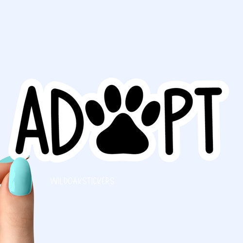 Adopt Sticker Dog Laptop Decals Adopt Dogs Inspirational for Etsy