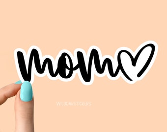 Mom Heart Sticker, Mom Life Sticker, Mom Stickers Laptop Decals, inspirational for Water Bottles and Laptops, Funny Stickers, Tumbler