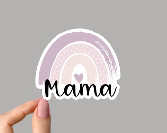 mama rainbow Sticker, mothers day gifts, mama stickers, Mom Life Sticker, Mom Stickers Laptop Decals, mom water bottle stickers