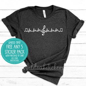 musical notes heartbeat shirt, I like musicals shirts custom music shirts, custom apparel shirts, custom printed shirts, guitar t-shirts