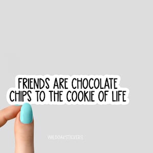 Sticker amis comme du chocolat pour toujours, stickers amis, stickers meilleurs amis, stickers amis pour ordinateur portable, stickers pour gobelets amis