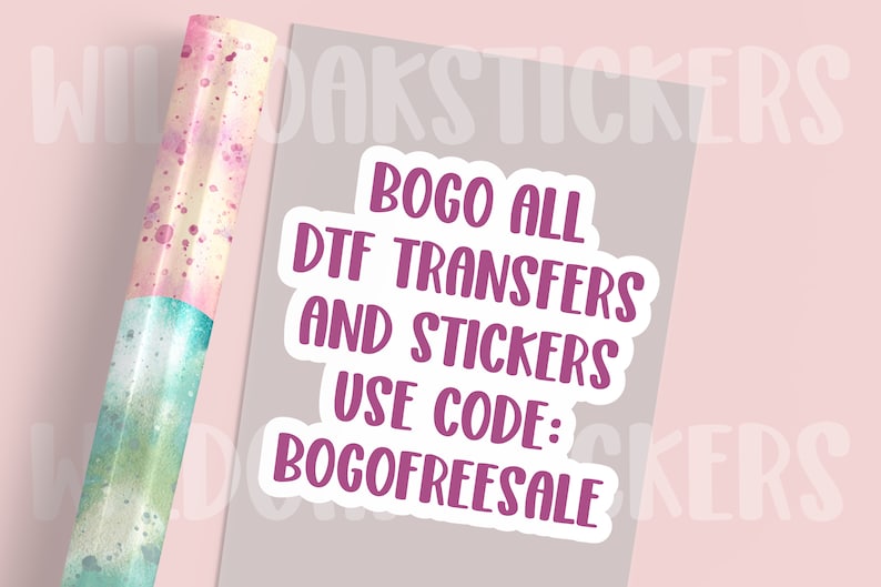 a sticker that says booo all dtf transsters and stickers use