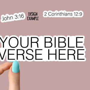 your bible verse here stickers, custom bible stickers made by you, custom bible stickers, bible laptop, bible stickers, christian stickers