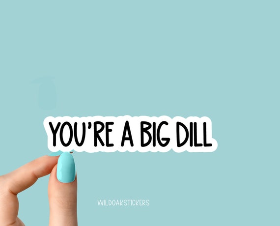 you're a big dill stickers, funny stickers, laptop decals, tumbler stickers, car stickers, water bottle sticker, you're a big deal sticker