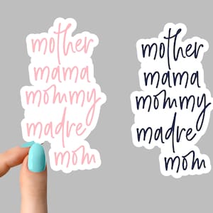 sticker moeder mama mama, sticker moeder leven, sticker moeder, laptopstickers moeder, stickers moeder waterfles