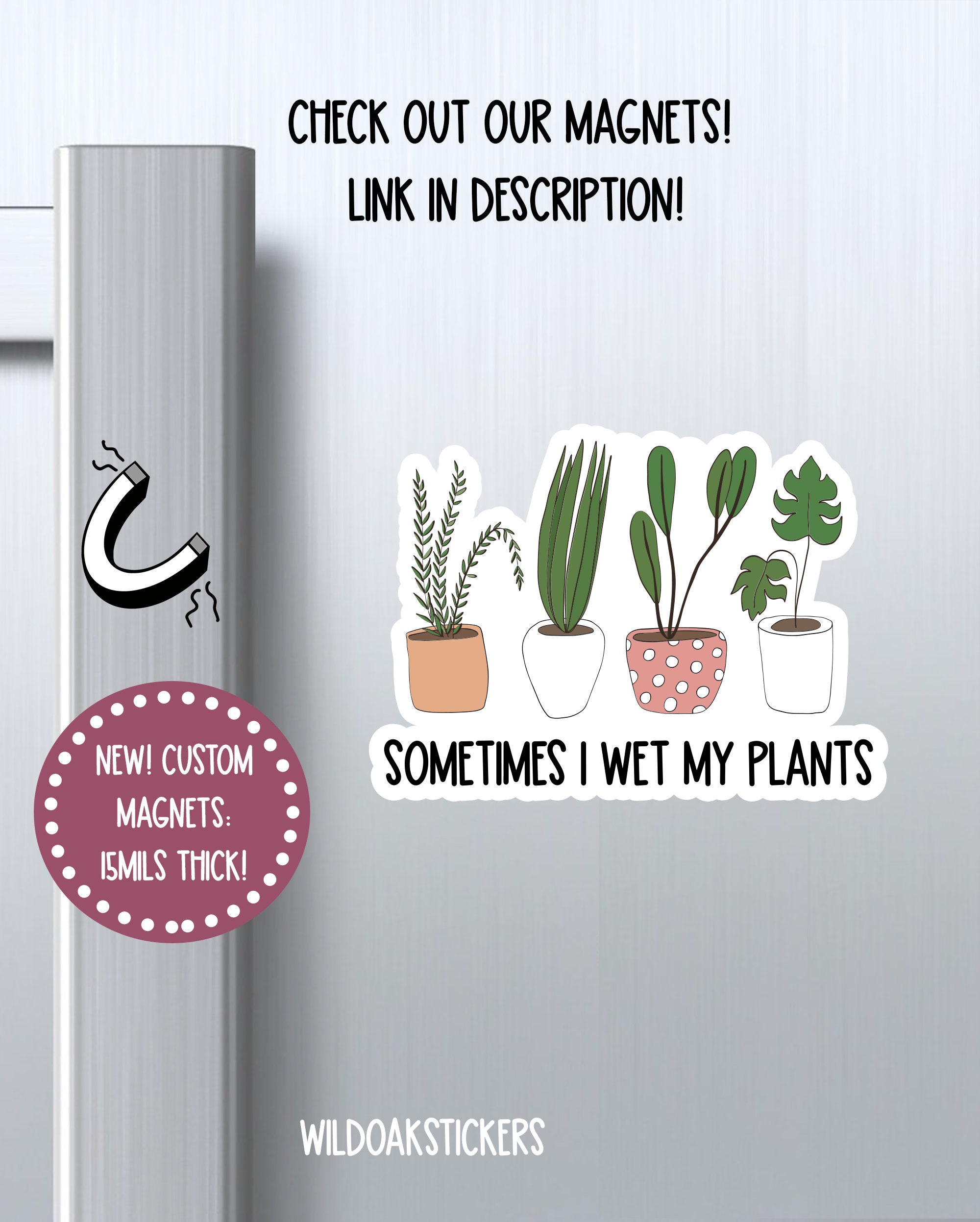 HOMDSG Cute Plant Magnets Eyes for Potted Plants, Plant Safe Magnet Pins Charms, Unique for Plant lovers, Indoor Plant Accessories, Set of 6