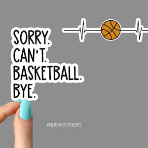 Autocollants de basket-ball, autocollants de battement de coeur de basket-ball, autocollants de maman de basket-ball, autocollants de basket-ball, autocollants de vie de basket-ball
