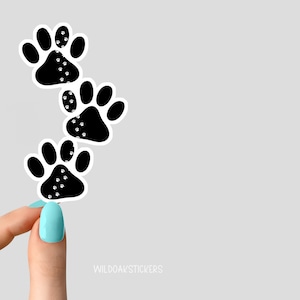 Sticker empreinte de patte de chien mini pattes, sticker chien pour ordinateur portable, stickers rigolos, sticker pour ordinateur portable, sticker patte mignon pour verre, sticker aquarelle