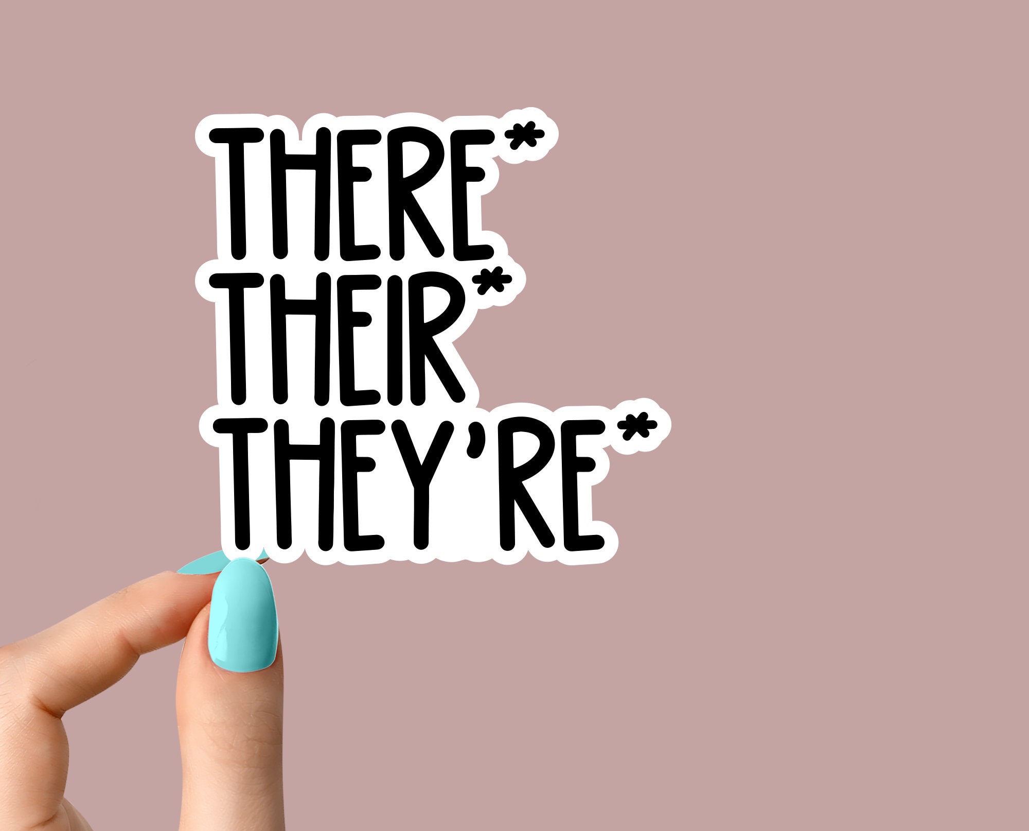 There Sticker There Grammar Sticker Funny Grammar Laptop Decals, Inspirational for ...