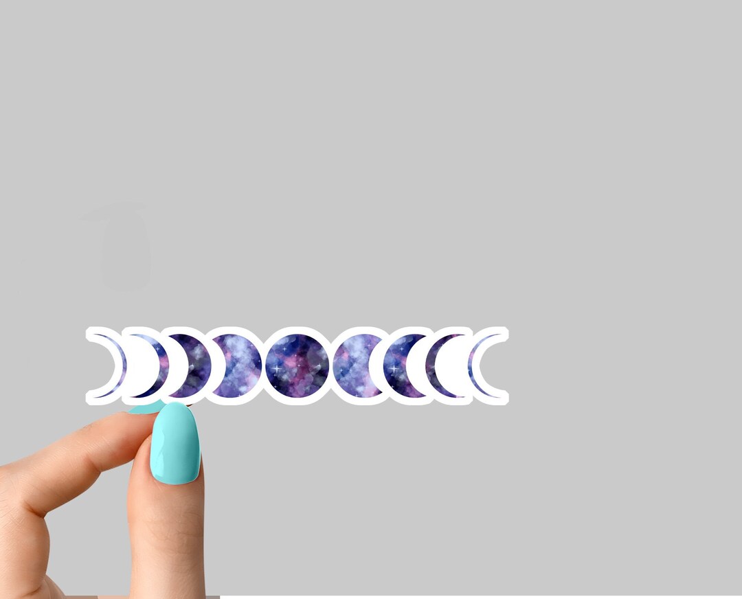 Blue Universe Stacked Moon Stickers, Purple Universe Stickers ...