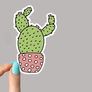 pegatina de cactus #2, pegatinas de cactus, pegatinas de vida vegetal, pegatinas para portátiles, pegatinas para vasos de plantas, pegatinas para botellas de agua de plantas