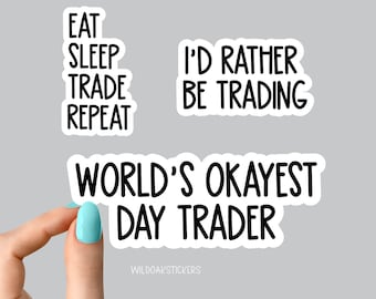 Autocollants day trader les plus bien au monde, autocollants day trader to The Moon, actions, Stonks, marché boursier, autocollant marché boursier, cadeaux rigolos pour lui