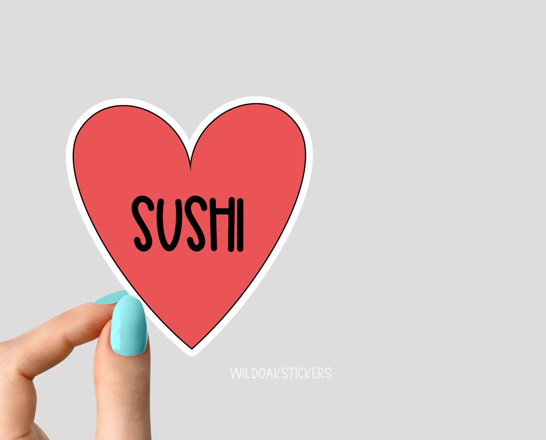 Herz Sushi Aufkleber i heart sushi i love sushi Aufkleber Etsy.de