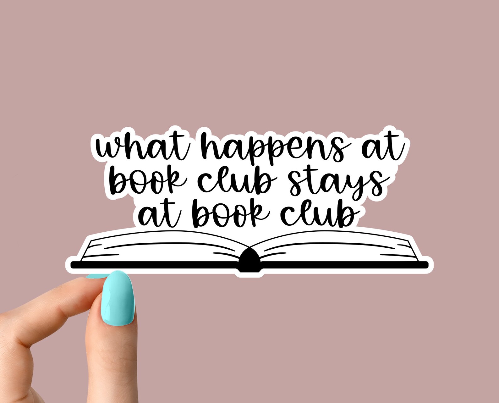 What Happens at Book Club Stays at Book Club Sticker Funny Etsy