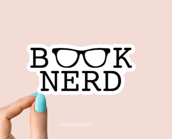 sunglasses book nerd stickers, funny reading stickers for tumblers and laptop stickers, reading stickers, read books sticker decals