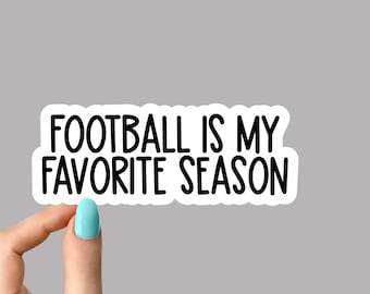football is my favorite season sticker, football sticker, football laptop decal, football tumbler sticker track running water bottle sticker