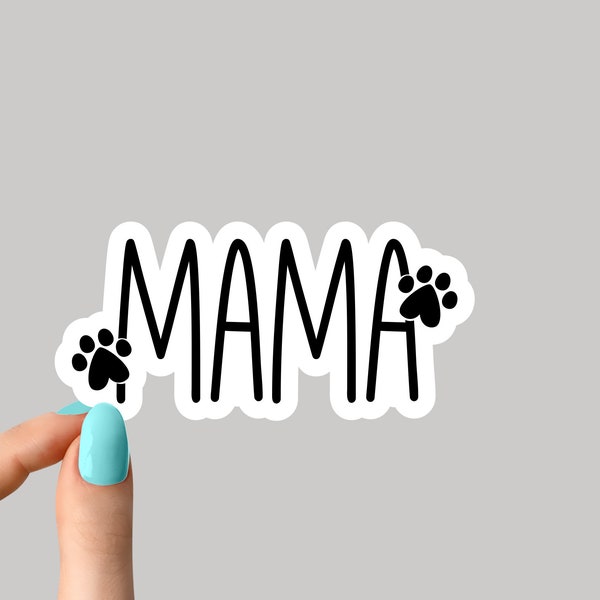 dog paw mama sticker, dog stickers, mom stickers, dog paw Rescue dog Sticker Laptop Decals, inspirational for Water Bottles and Laptops