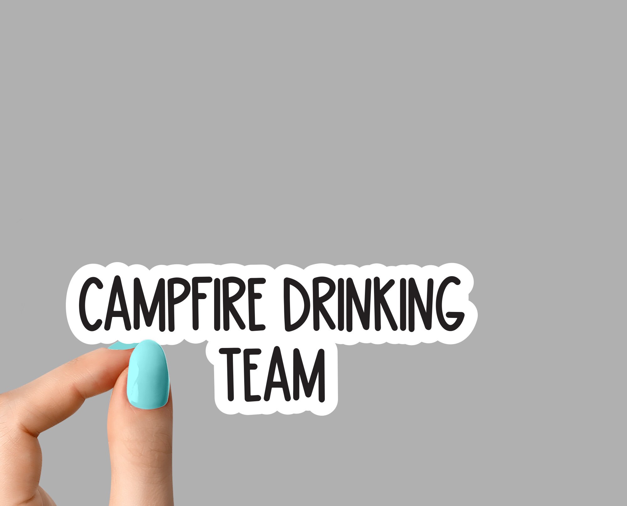 Campfire Drinking Team Stickers, Drinking Camping Stickers, Mountain ...