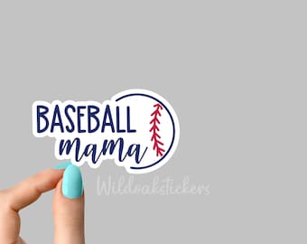 baseball mama sticker, funny baseball sticker baseball decals, baseball mom stickers, sports laptop stickers, baseball water bottle sticker