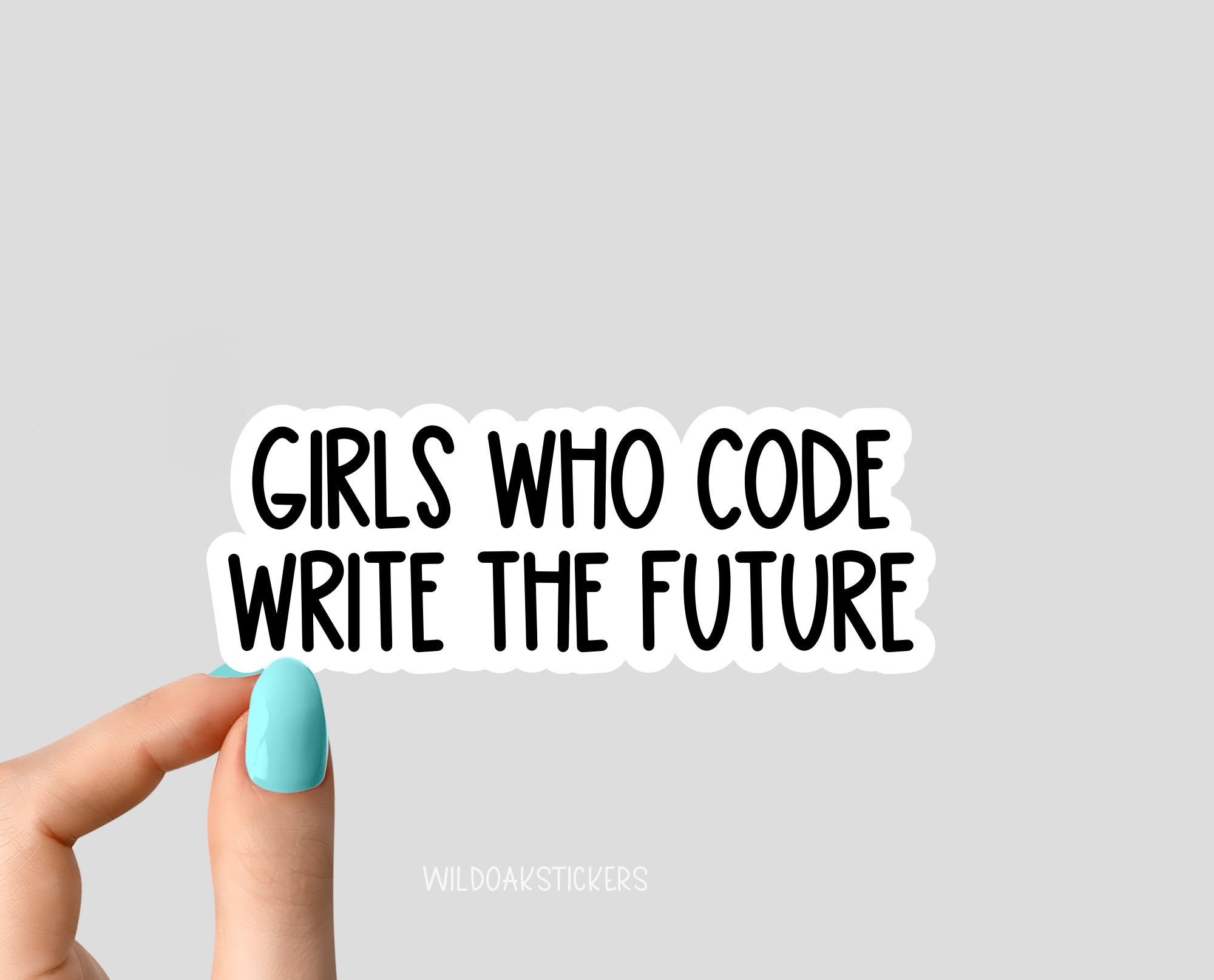 Girls Who Code Write the Future Sticker, Coding Laptop Stickers ...