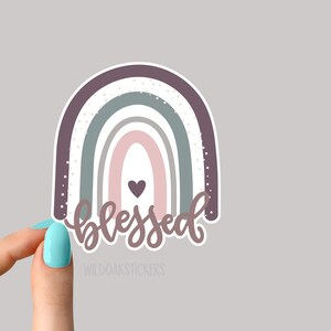 gesegneter Regenbogen Aufkleber, Regenbogen Aufkleber, lustiger Aufkleber, gesegneter Laptop Aufkleber, Wasserflasche Aufkleber