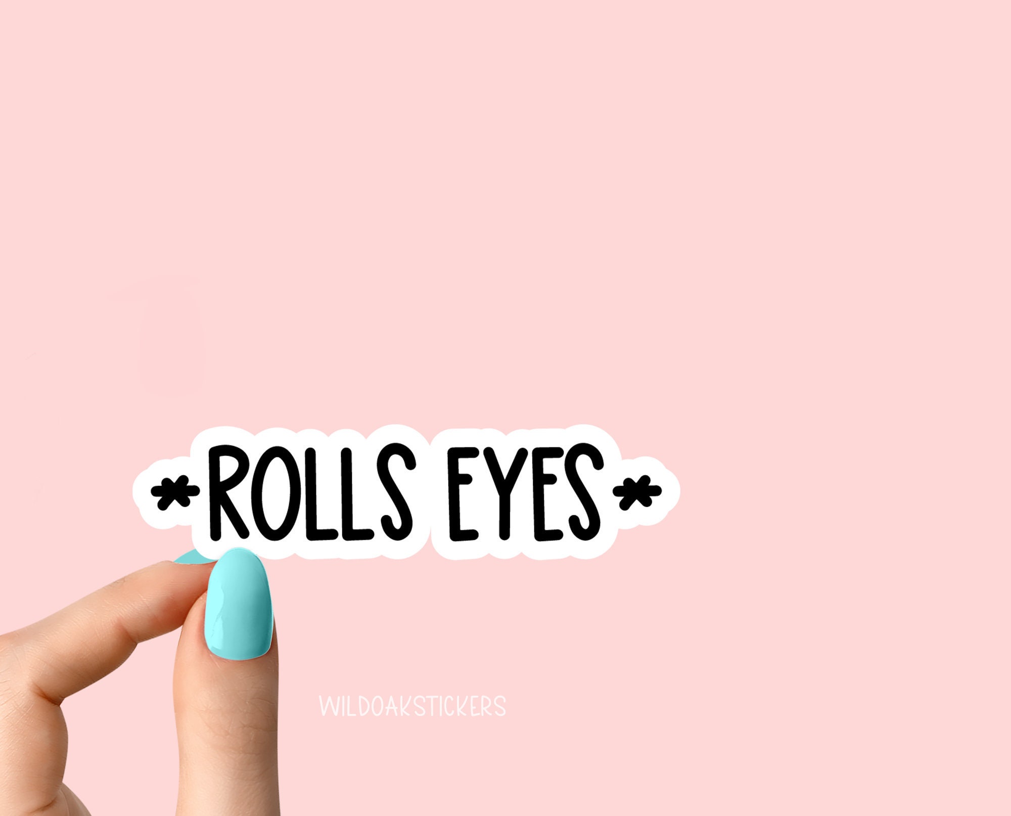 Sticker Roled Eyes Rolls Eyes Sticker, Funny Sticker, Rolls Eyes Laptop Decals, Tumbler ...