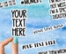 your text here stickers, custom stickers made by you, custom stickers, custom bumper stickers, custom stickers logo, kiss cut custom sticker 