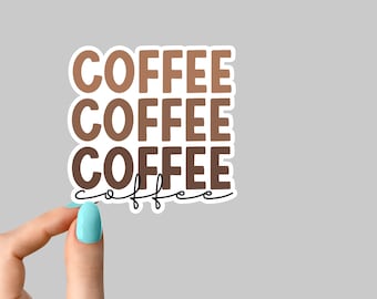 stacked coffee shades sticker, funny stickers, laptop decals, tumbler stickers, coffee stickers, water bottle sticker