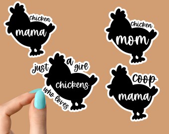 just a girl who loves chickens sticker, funny chicken sticker, coop mama stickers, chicken laptop decal, farm sticker, animal farm sticker