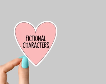 pink heart fictional characters sticker funny laptop stickers, book sticker, funny stickers, laptop decal, sarcastic sarcasm tumbler sticker