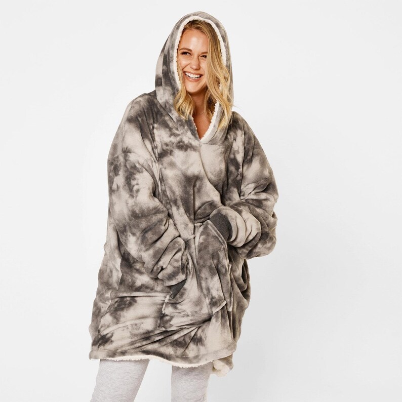 Leopard Print Blanket Hoodie UK Giant Wearable Big Sherpa Etsy