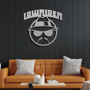 Lowrider Stainless Steel Metal Poster – Car Lower Wall Art Decor, Custom Lowrider Poster for Home, Garage, Man Cave Decor, Unique Car Gift