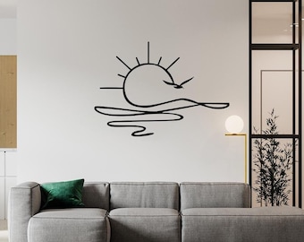 Sunshine Metallschild: Vogel Metall, Sea Sparkle, Sunrise View Outdoor Decor