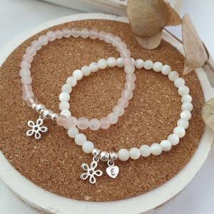 Flower Girl Bracelet, Sterling Silver Wedding Gift, Bridesmaid Bracelet, Flower Girl Gift