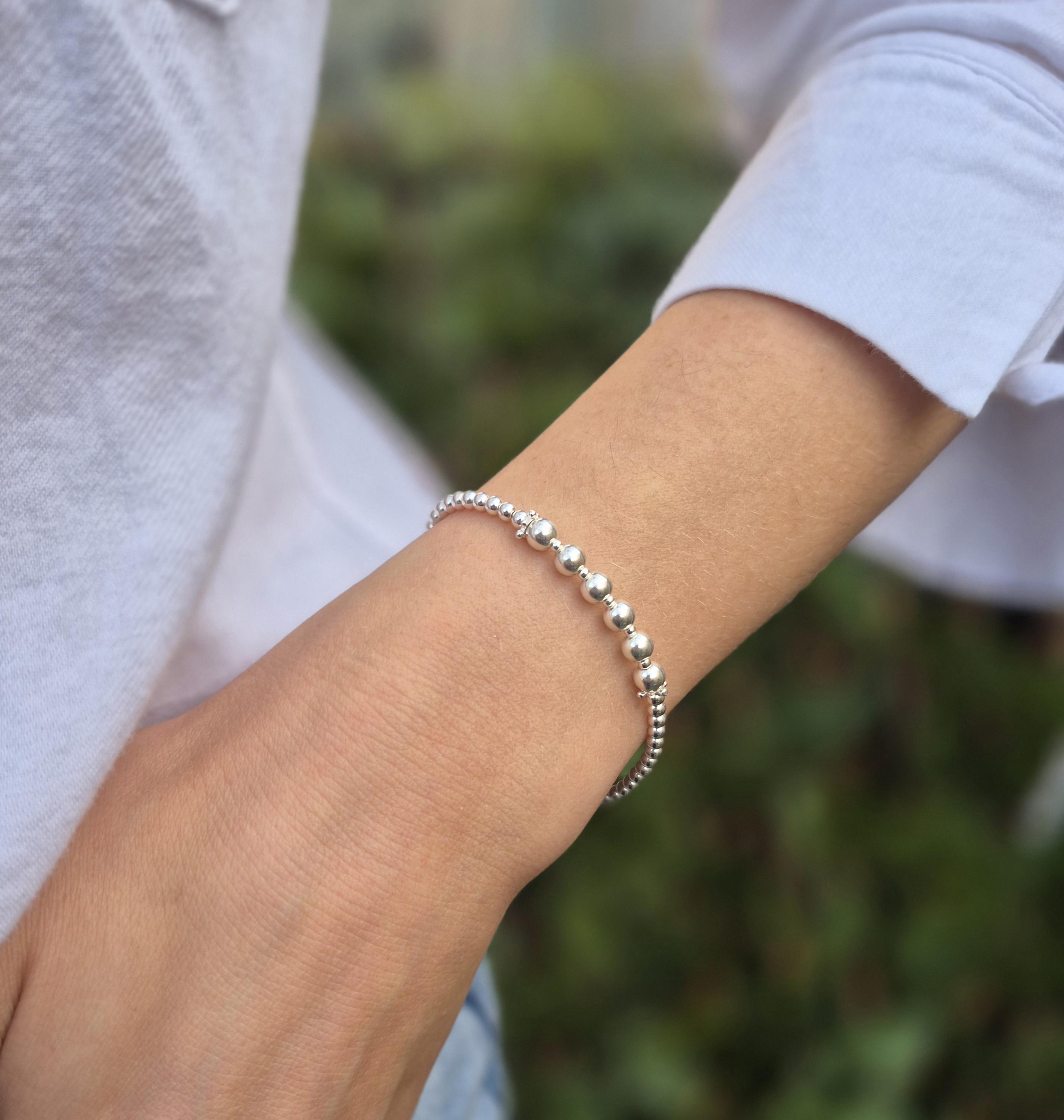 Sterling Silver Milestone Birthday Bracelet, 30th 40th 50th 60th 70th ...