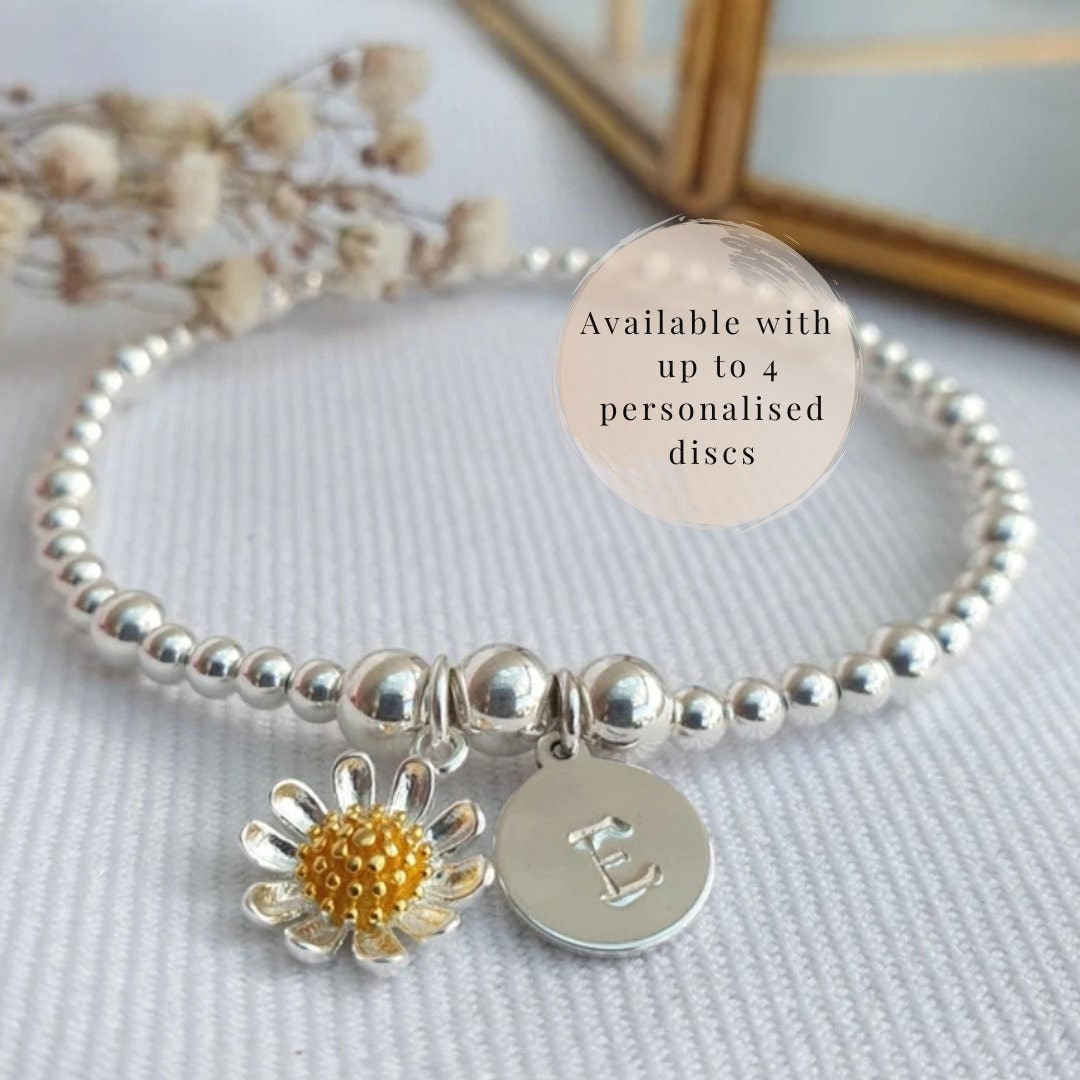 Fashion Crystal Daisy Flower Bracelet Women Girl Bangle Jewelry Birthday  Gift