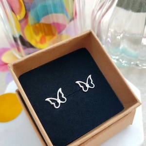 Sterling Silver Butterfly Studs, Silver Butterfly Studs, Butterfly Earrings, Butterfly Lover Gift, Silver Butterfly Earrings
