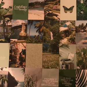 Green photo wall collage kit * physical prints* , 4x6 inches