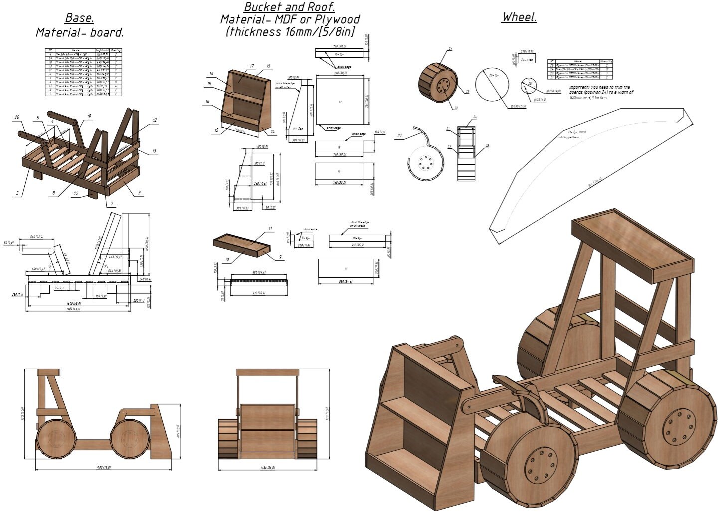 Tractor Theme Bed Plan/ DIY Аssembly Need/ Kids Room Bed Plan/ Etsy