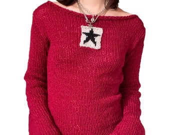 Hand knit star jumper