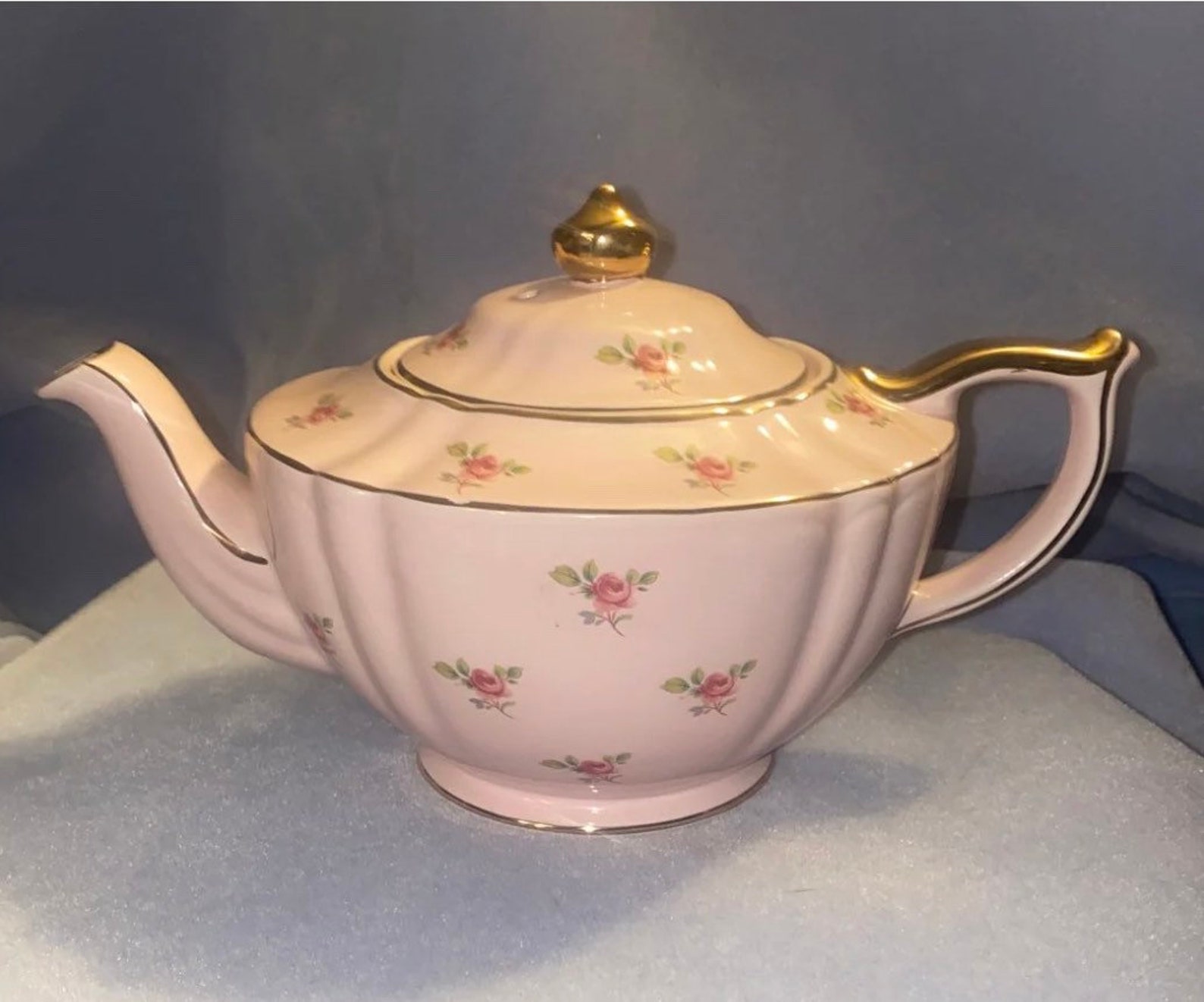 Vintage Sadler Teapot Ditsy Rose Etsy