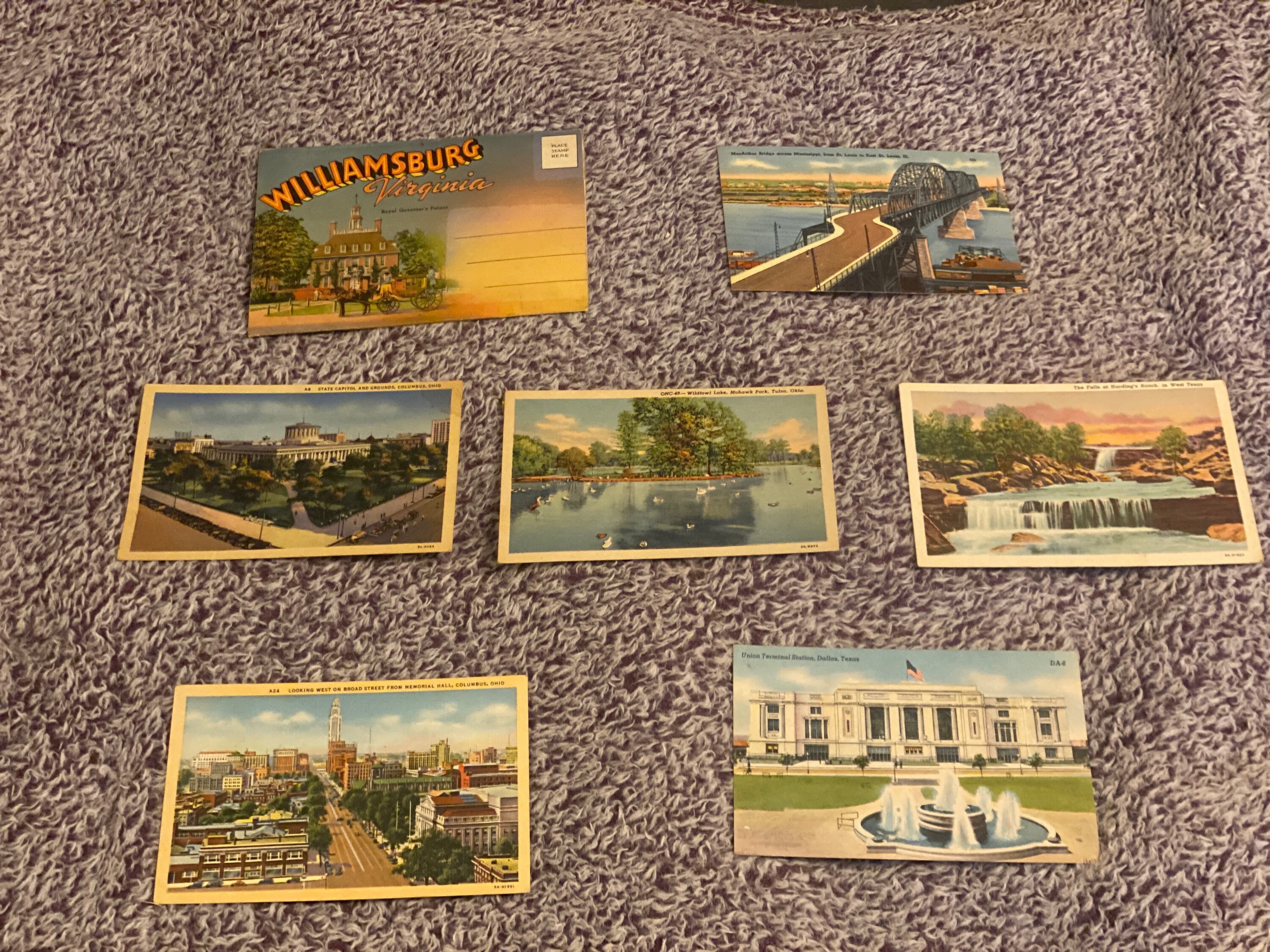 Set of 7 UNUSED Vintage Postcards Etsy UK