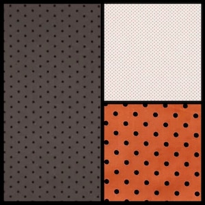 Dots. Cotton Fabric by Timeless Treasures, Brother Sister. Orange, Gray, Cream. Beautiful Blender Fabrics. By the Half Yard, 18&quot; x 43&quot; wide.