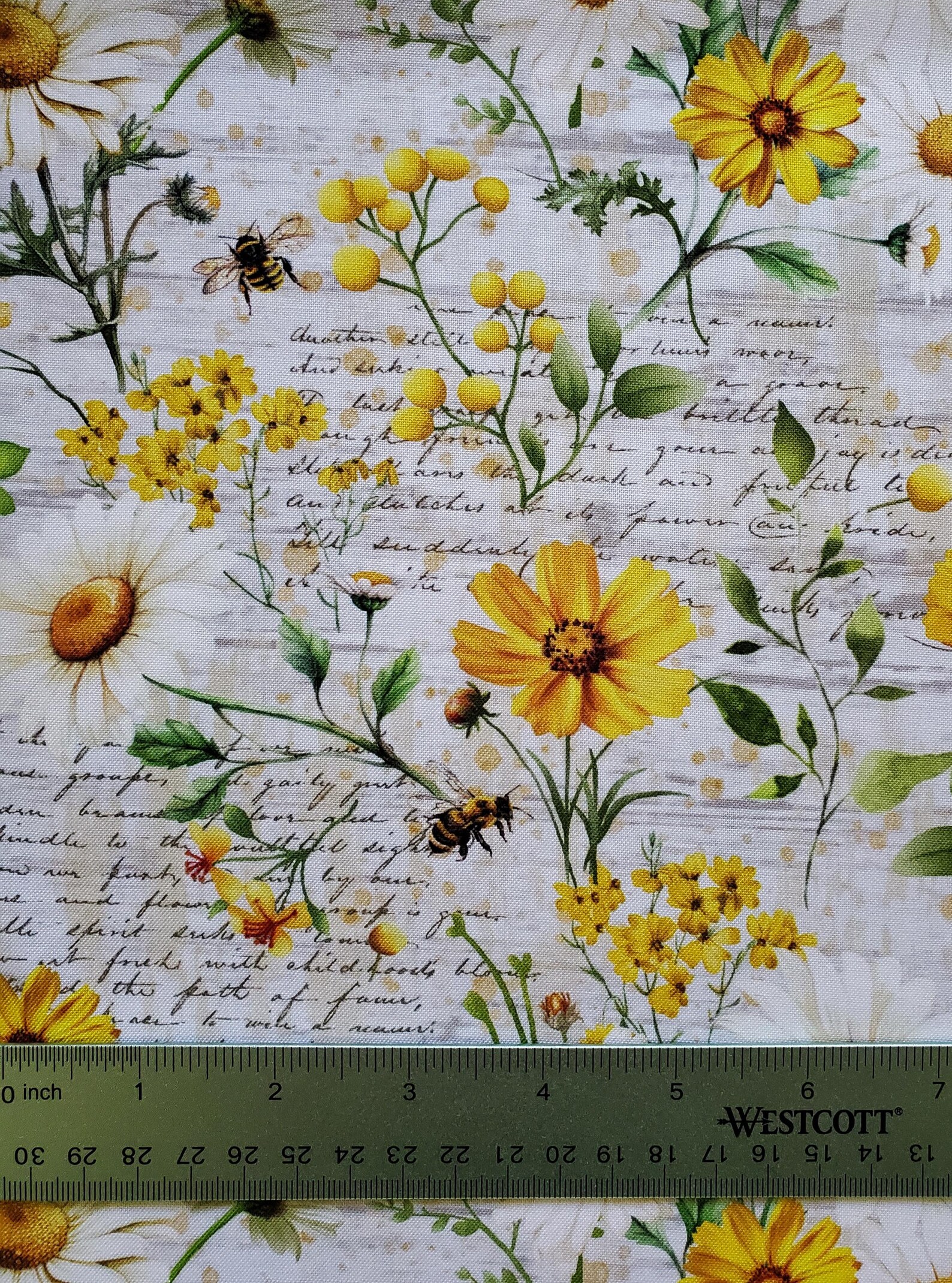Highland Cows & Honey Bees. 3 Coordinating Cotton Prints. Sunflowers ...