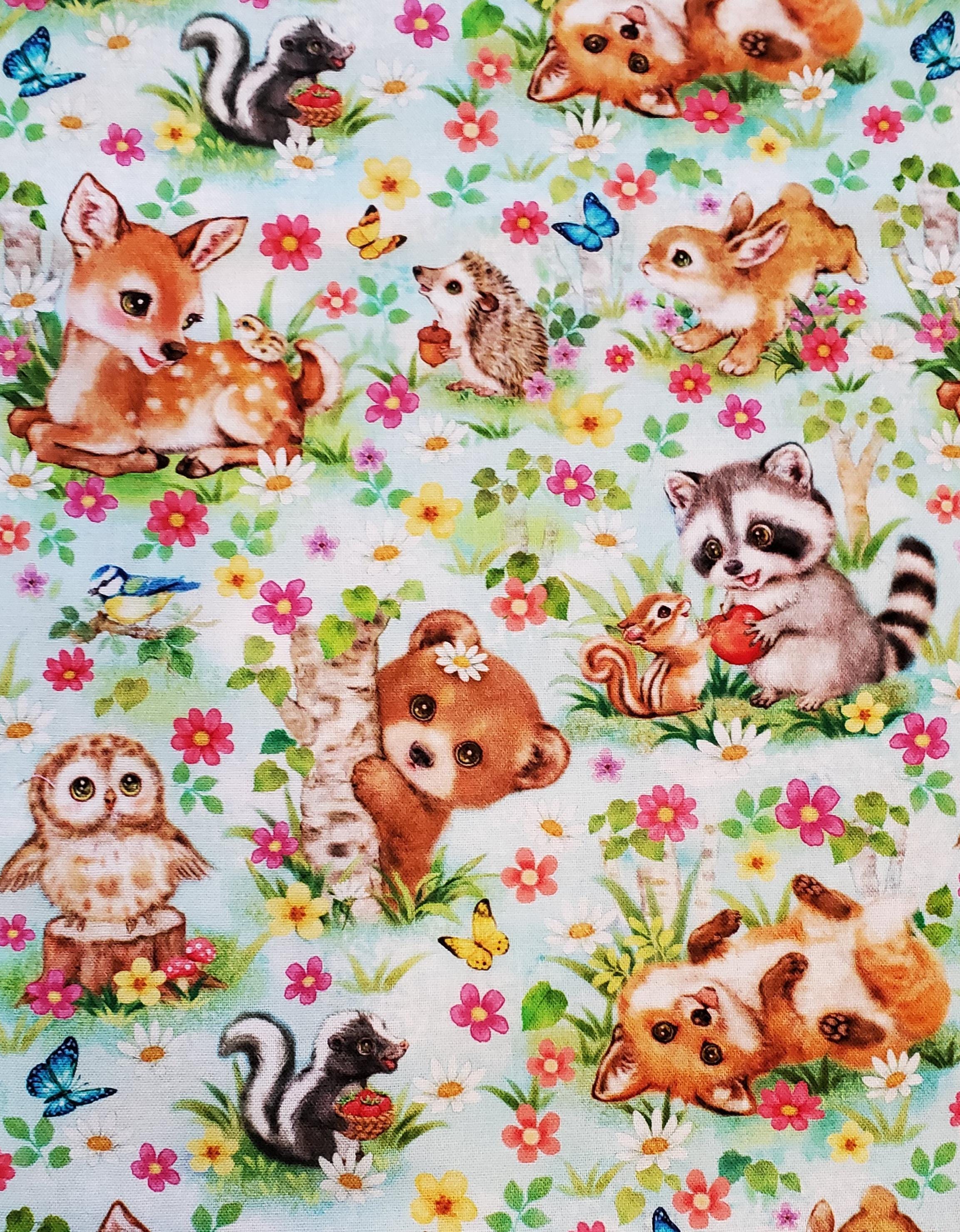 Japanese Children's Fabrics レトロアニマル Japanese Children's Fabrics レトロアニマル Kokka Kawaii Retro