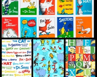 Dr. Seuss Book Fronts or Coordinating Prints. Primary Colors