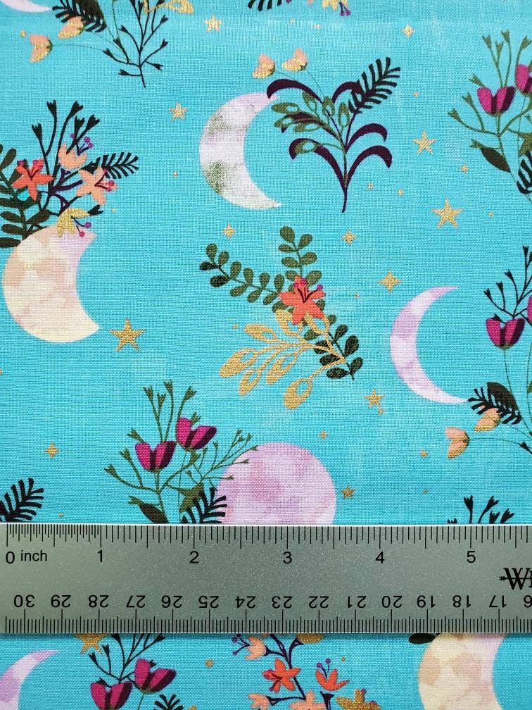 Moonlight, Cotton Fabric by Jennifer Ellroy for 3 Wishes. Moonbeam ...